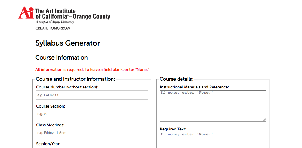 Syllabus Templater